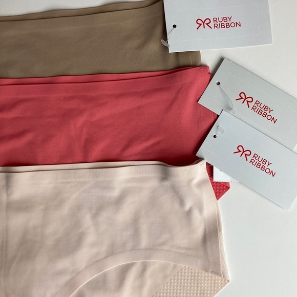RUBY RIBBON NWT Second Skin Full Brief Panty Bundle-3 Pairs Cream Tan Pink NEW - Picture 3 of 12